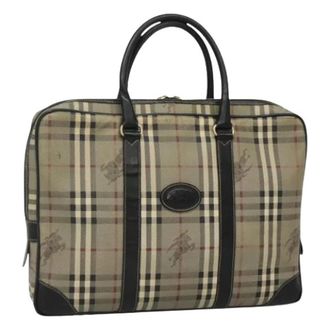 Burberry Pre-owned Handbags, female, Gray, Size: ONE SIZE Pre-owned Vintage Business Bag