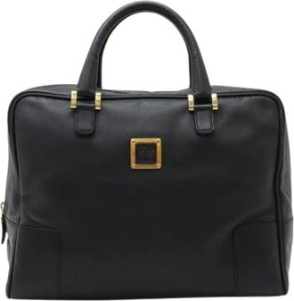 Loewe Pre-owned Boston Bag - unisex - Vintage Handtas - Zwart - ONE Size - Leer - Vintage