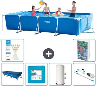 Intex Piscina Con Estructura Rectangular - 450x220x84 Cm - 7-piezas S9