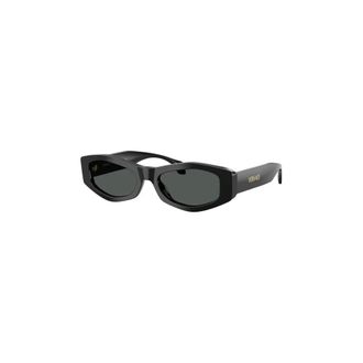 Versace Ve4487 Onregelmatige Zonnebril - Dames - Accessoires - Zwart - Maat: 54 MM Polyamide