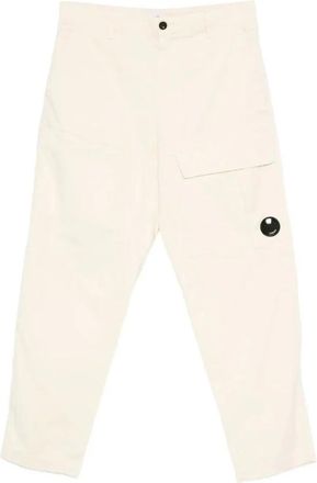 C.P. Company C.p. Company - Stretch Sateen Loose Cargo Broeken - Heren - Broeken - Beige - Maat: XS Katoen