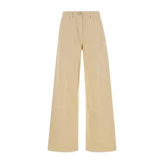 Magda Butrym Wide Jeans, female, Beige, Size: 2XS Wide-Leg Denim Jeans