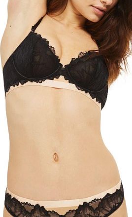 Topshop Verena Lace Underwire Bra in Black Multi at Nordstrom, Size 32B