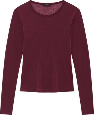 Anine Bing Sylvie Long-sleeve T-shirt - Fig