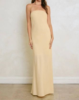 Dress Forum Wyeth Strapless Maxi Dress In Butter Lemon