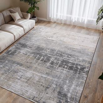 Louis De Poortere Alfombra lavable interior/exterior gris 140x200