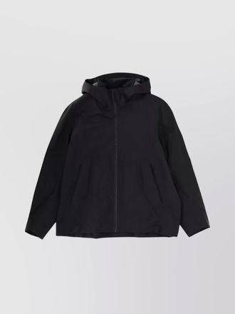 Veilance hooded long sleeve jacket two front pockets
