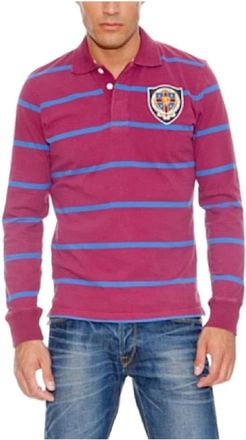 Pepe Jeans London Polo Ashover - Heren - Longsleeves - Roze - S - Katoen - Tops