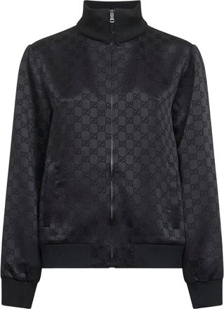 Gucci monogram-jacquard bomber jacket - Black