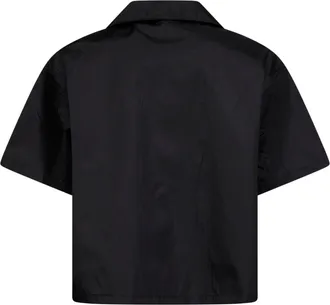 Prada Mens Short-Sleeved Re-Nylon Shirt Black Recycled Polyamide