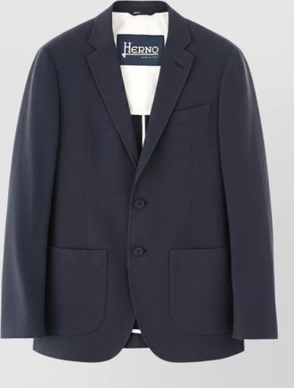Herno tailored jacket notch lapel front pockets
