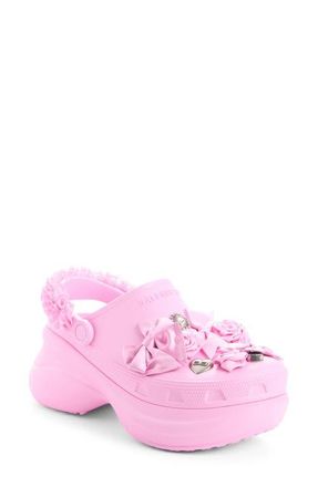 Balenciaga x CROCS Satin Ribbon Clog in Light Pink at Nordstrom, Size 10Us
