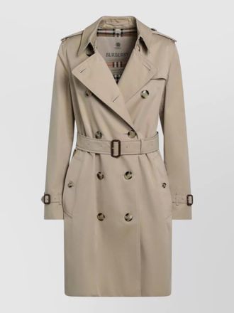 Burberry double breasted kensington cotton trench coat