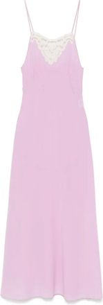 Chloé lace-detail midi dress - Purple