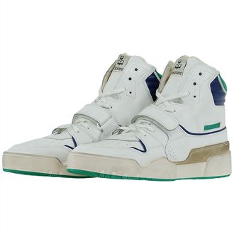 Isabel Marant Mens Trash Sneakers In White/ Blue/ Green