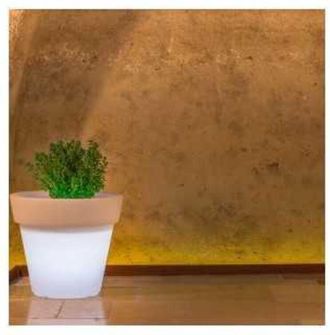 Monacis Vaso Gemma Bright Led Multicolor Con Bater&iacute;a Y Solar En Pol&iacute;mero Mon&aacute;cico - &Oslash; 50 Cm - 44 H