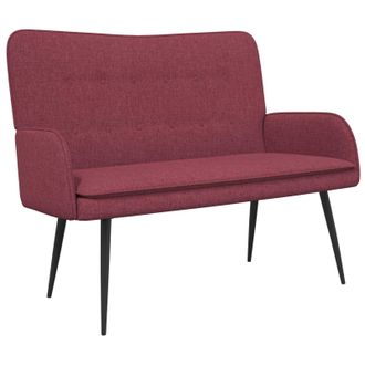 vidaXL Sof&aacute; De 2 Plazas Rojo Vino 115 X 61 X 87 Cm Tela Vidaxl