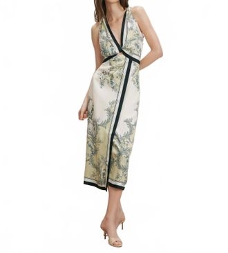 Veronica Beard Kaliza Dress In Light Pistachio Multi