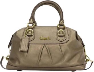 Coach Pre-owned Handbags, female, Brown, Size: ONE SIZE Pre-owned Leather 2way Shoulder Bag