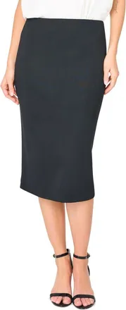 Gibsonlook Cotton Blend Structured Knit Pencil Skirt in Black at Nordstrom, Size X-Large