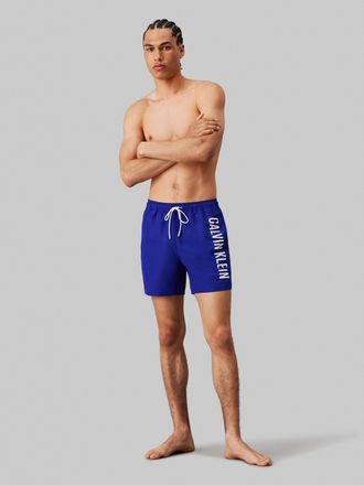 Calvin Klein Swimwear Badeshorts MEDIUM DRAWSTRING, Herren, Gr. XL (54), N-Gr, blau (sapphire blau), Obermaterial: 100% Polyester, CALVIN KLEIN SWIMWEAR, Badehosen Badeshor