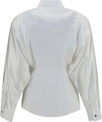 Versace Embroidered Cotton Poplin Shirt - White