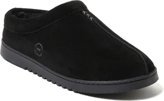 Dearfoams Mens Dean Genuine Suede Clog House Shoe Slipper