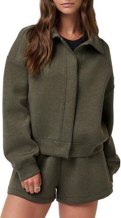 Travis Mathew Cloudscape Button-Up Jacket in Heather Grape Leaf at Nordstrom Rack, Size X-Large