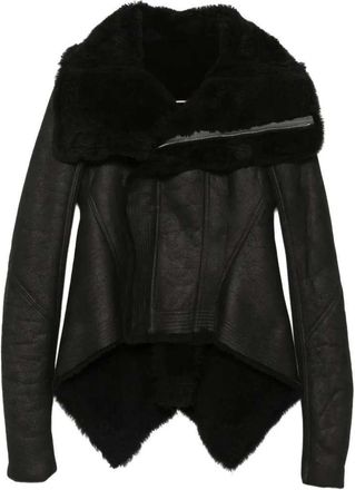 Rick Owens Naska asymmetrisch jack met shearling-afwerking