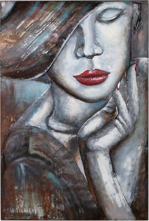 Casablanca Design Metallbild »Bild rechteckig Noblesse weiss H. 120 cm« 1 Stk. tlg