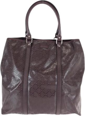 Gucci Pre-owned GG Imprime PVC 2way tote bag - Dames - Vintage Shopper - Rood - ONE Size - Leer - Vintage