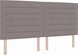 vidaXL Cabecero Led Con Luces De Tiras Led Manual Taup&eacute; 200 Cm Tela Vidaxl