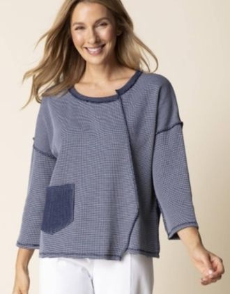 Habitat Inside Out Thermal Pullover In Navy