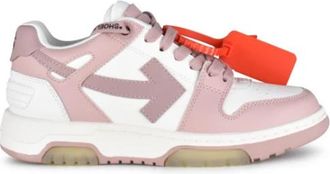 Off-white Out Of Office Low Top Sneaker - Dames - Sneakers - Roze - 35 EU - Leer - Schoenen