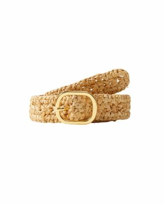 Veronica Beard Womens Raffia Loop Belt In Natural