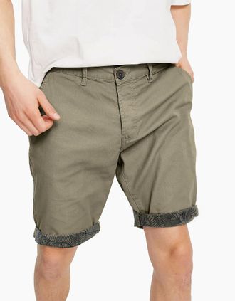 Threadbare Mens THREADBARE Mens Chino Shorts Cotton Knee Length Summer Bermuda Casual Shorts NEW - Cream - Size: 30/32