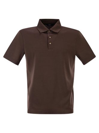 Herno katoenjersey poloshirt