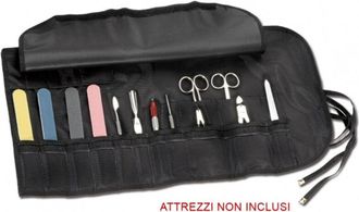 Trade Shop Trade Shop - Estuche Portaherramientas De 24 Bolsillos Con Solapa Enrollable Para Esteticista Peluquera