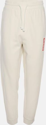 HUGO BOSS Cream Jersey Logo Print Drawstring Jogger Pants XL