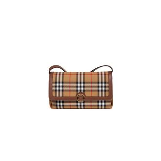 Burberry Millie Vintage Check crossbody tas - Dames - Tassen - Veelkleurig - Maat: ONE Size Katoen