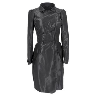 Balenciaga Pre-owned Womens Double Breasted Coat in Black - Size EU 34