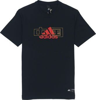 adidas China Tee Casual Sports Round Neck Short Sleeve Couple Style Black GP1861