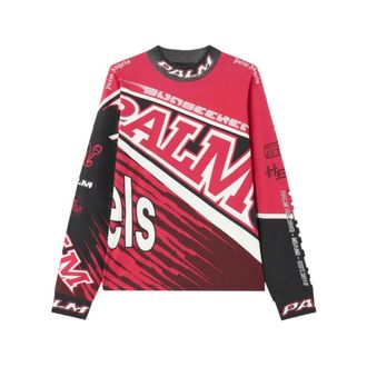 Palm Angels Long Sleeve Tops, male, Red, Size: L Sweatshirt Palm Angels