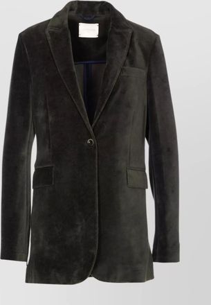 Circolo 1901 velvet v-neck jacket notched lapel