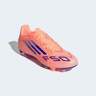 adidas Fussballschuh ADIDAS PERFORMANCE F50 CLUB KUNSTRASEN NEUERER GENERATION, HART- UND ASCHENPL&Auml;TZE, Damen, Gr. 44,5, beam orange, lucid blau, cloud wei&szlig;,