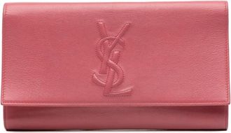 Saint Laurent Pre-owned Clutches, female, Pink, Size: ONE SIZE Pre-owned Envelope Flap Clutch