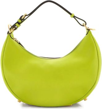 Fendi Fendigraphy Bag Leather Small hobo bag - Groen