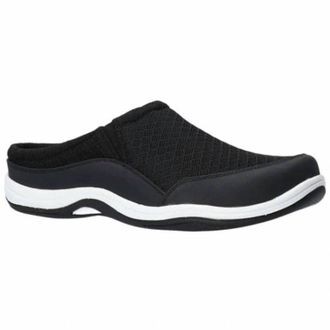 Easy Street Womens Sport Fleet Sneaker Mules In Black