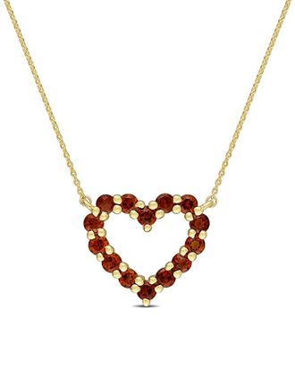 Rina Limor 10K 1.26 Ct. Tw. Garnet Heart Pendant