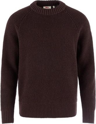 Fj&auml;llr&auml;ven &Ouml;vik Waffle Knit Wollpullover f&uuml;r Herren | braun